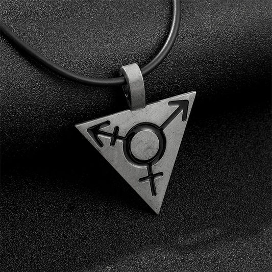 Trans Pride Necklace Triangle