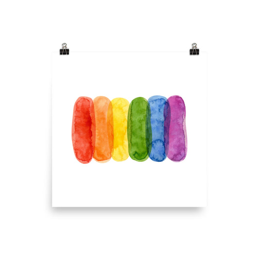 Rainbow Minimalist Watercolor Poster