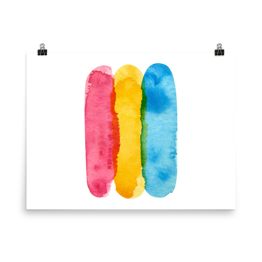 Pansexual Minimalist Watercolor Poster