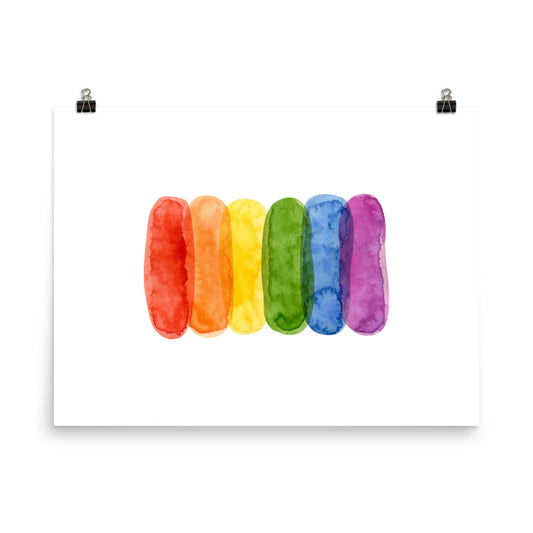 Rainbow Minimalist Watercolor Poster