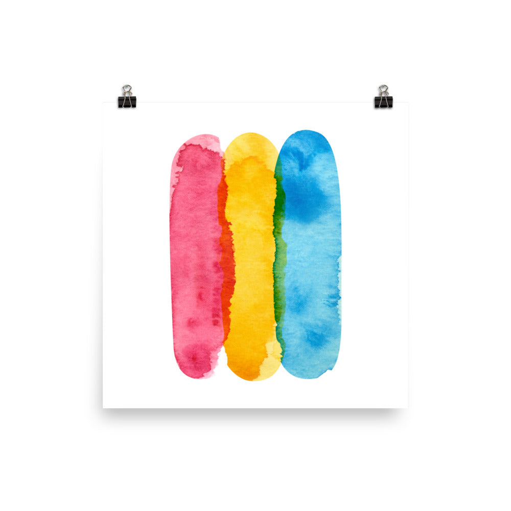 Pansexual Minimalist Watercolor Poster