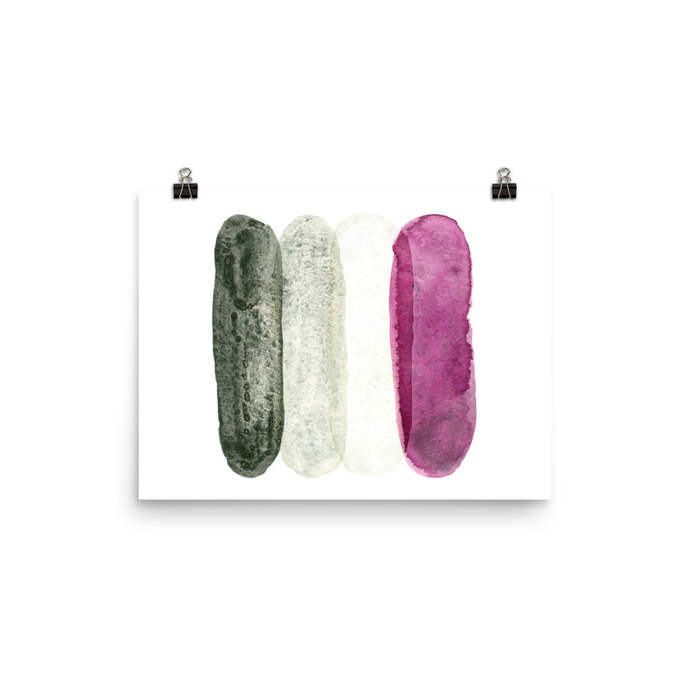 Asexual Minimalist Watercolor Poster