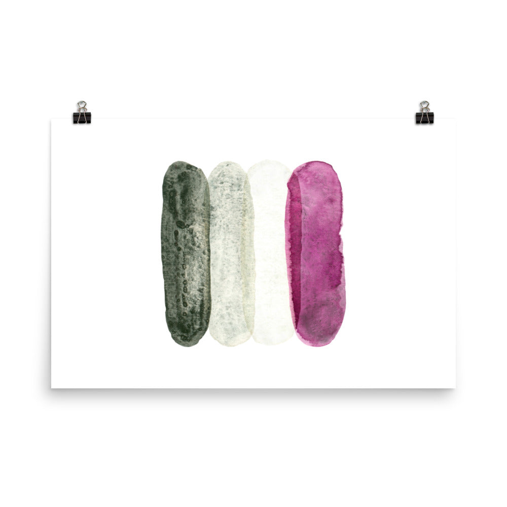 Asexual Minimalist Watercolor Poster